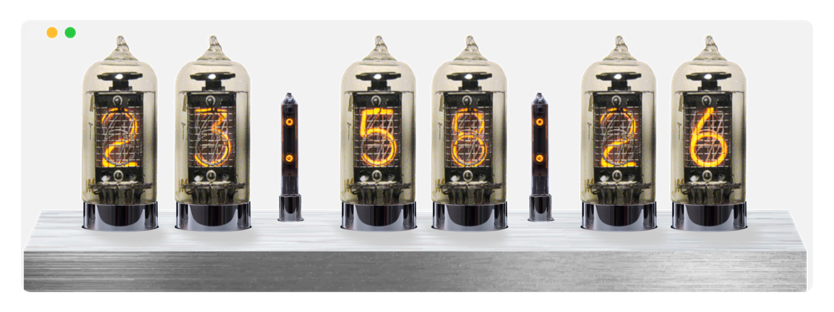 Gratis RKon.eu macOS App Nixie Uhr. DMG zum Download